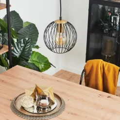 Lampes À Boules-hofstein Suspension Buihomau Noir, 1 lumière