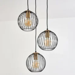 Lampes Vintages & Rétros-hofstein Suspension Buihomau Noir, 3 lumières