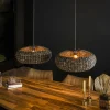 Style Boho-Chic-hofstein Suspension Burgase Anthracite, 2 lumières