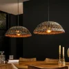 Style Boho-Chic-hofstein Suspension Burgase Anthracite, 2 lumières