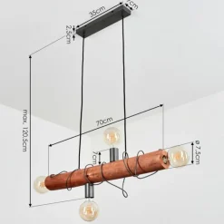 Luminaires Scandinaves-hofstein Suspension Burruyaco Gris, Écru, 4 lumières