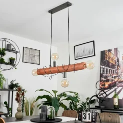 Luminaires Scandinaves-hofstein Suspension Burruyaco Gris, Écru, 4 lumières