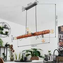 Luminaires Scandinaves-hofstein Suspension Burruyaco Gris, Écru, 6 lumières