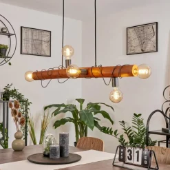 Luminaires Scandinaves-hofstein Suspension Burruyaco Gris, Écru, 6 lumières