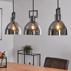 hofstein Suspension Buzova Gris, Noir, 3 lumières