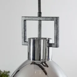 hofstein Suspension Buzova Gris, Noir, 3 lumières