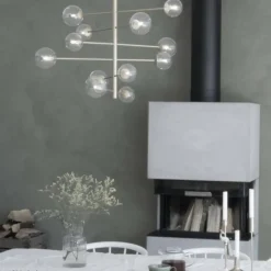 Lampes Dorées-By Rydéns Suspension By Rydens Avenue Or, 12 lumières