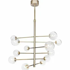 Lampes Dorées-By Rydéns Suspension By Rydens Avenue Or, 12 lumières