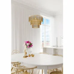 Lampes En Tissu-By Rydéns Suspension By Rydens Chloe Chrome, 1 lumière