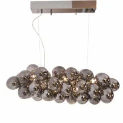 Suspension Verre Fumé-By Rydéns Suspension By Rydens Gross Gris, 8 lumières