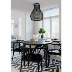 Style Boho-Chic-By Rydéns Suspension By Rydens Seagrass Noir, 1 lumière