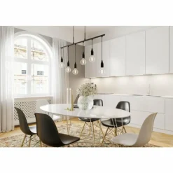 Lampes Industrielles-By Rydéns Suspension By Rydens Skyline Noir, 6 lumières