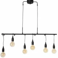 Lampes Industrielles-By Rydéns Suspension By Rydens Skyline Noir, 6 lumières