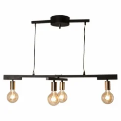 By Rydéns Suspension By Rydens Zeona Laiton, Noir, 4 lumières* Suspensions