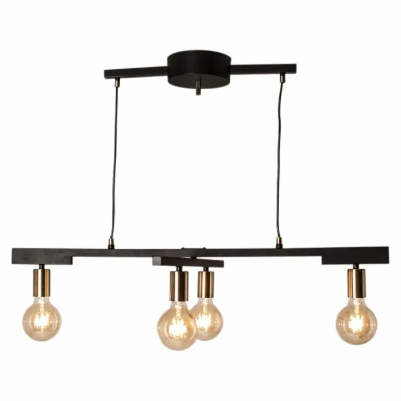 By Rydéns Suspension By Rydens Zeona Laiton, Noir, 4 lumières* Suspensions