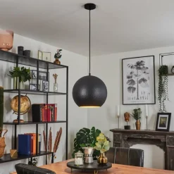 Lampes Dorées-hofstein Suspension Cabanes Noir, 1 lumière