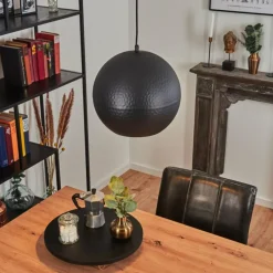 Lampes Dorées-hofstein Suspension Cabanes Noir, 1 lumière