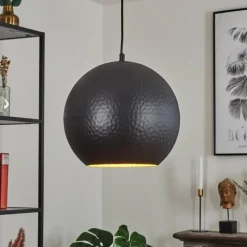 Lampes Dorées-hofstein Suspension Cabanes Noir, 1 lumière