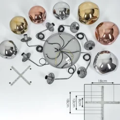 Suspension Verre Fumé-hofstein Suspension Cabreiro Argent Oxydé, 7 lumières