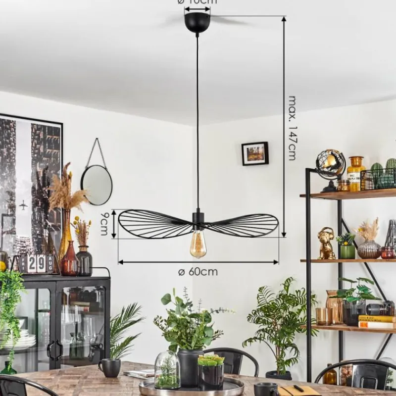 hofstein Suspension Cacor Noir, 1 lumière