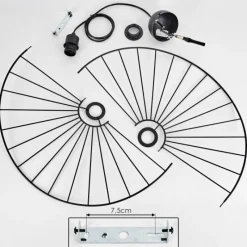 hofstein Suspension Cacor Noir, 1 lumière