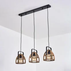 Style Boho-Chic-hofstein Suspension Cailara Écru, Noir, 3 lumières