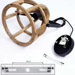 Style Boho-Chic-hofstein Suspension Cailara Écru, Noir, 1 lumière