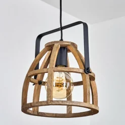 Style Boho-Chic-hofstein Suspension Cailara Écru, Noir, 1 lumière