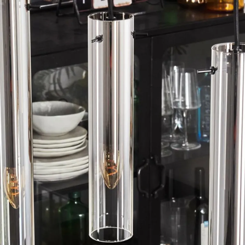 hofstein Suspension Caimitte Clair, Fumé, 3 lumières