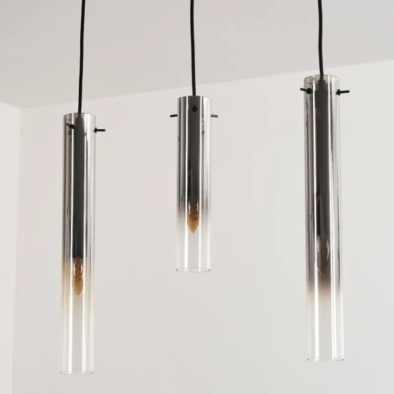 hofstein Suspension Caimitte Clair, Fumé, 3 lumières