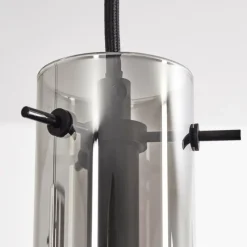 hofstein Suspension Caimitte Clair, Fumé, 3 lumières