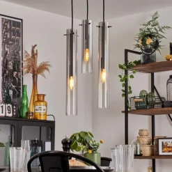 hofstein Suspension Caimitte Clair, Fumé, 3 lumières