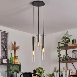 hofstein Suspension Caimitte Clair, Fumé, 3 lumières