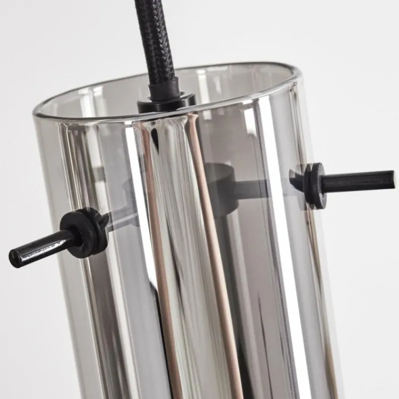 hofstein Suspension Caimitte Clair, Fumé, 4 lumières