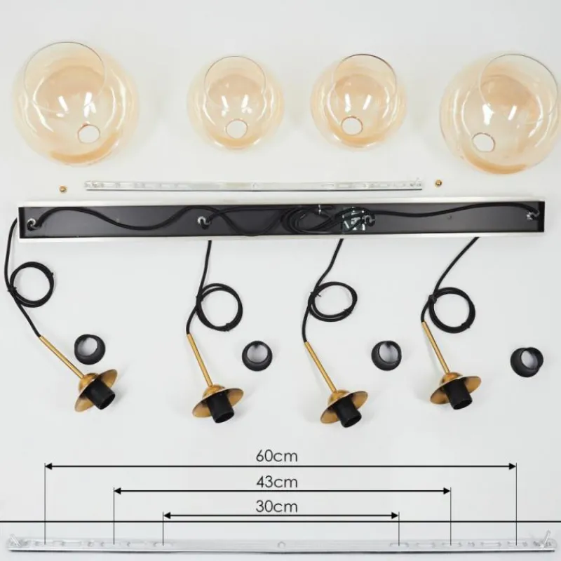 hofstein Suspension Calapa Laiton, 4 lumières