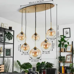 hofstein Suspension Calapa Laiton, 6 lumières