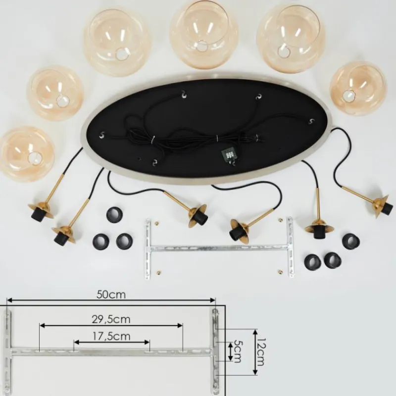 hofstein Suspension Calapa Laiton, 6 lumières