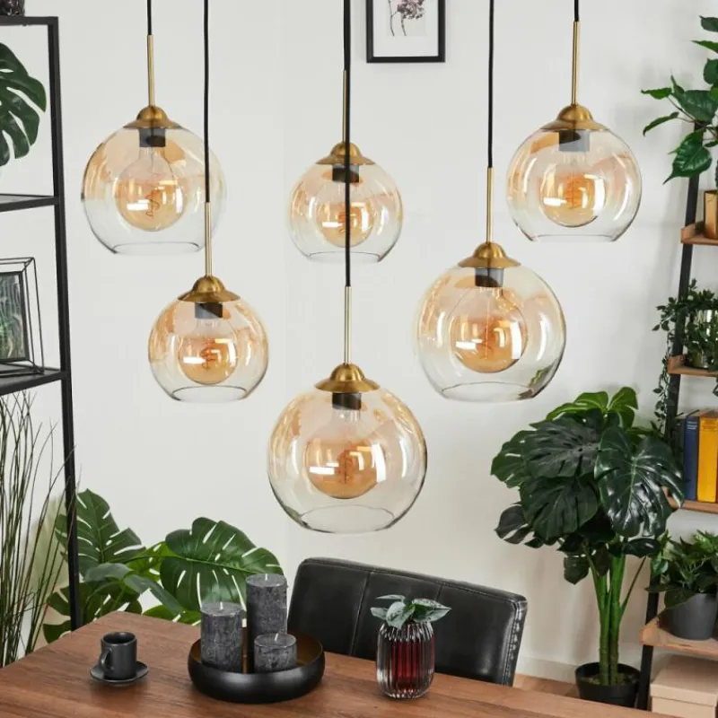 hofstein Suspension Calapa Laiton, 6 lumières