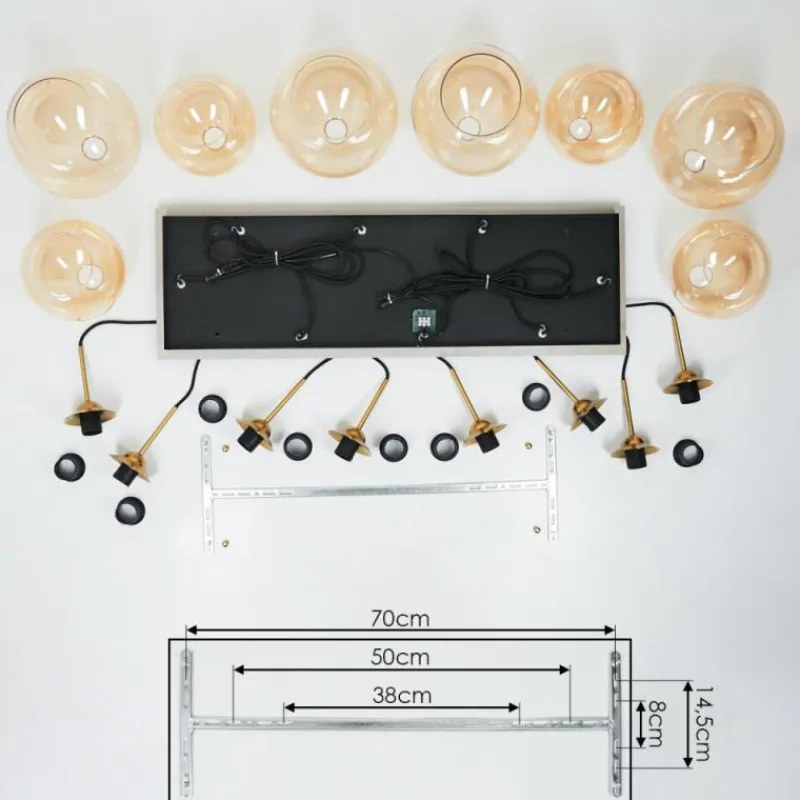 hofstein Suspension Calapa Laiton, 8 lumières