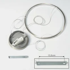 hofstein Suspension Calcium LED Nickel mat, 1 lumière