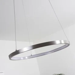 hofstein Suspension Calcium LED Nickel mat, 1 lumière