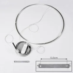 hofstein Suspension Calcium LED Nickel mat, 1 lumière* Suspensions