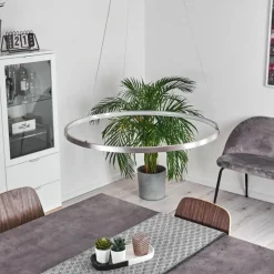 hofstein Suspension Calcium LED Nickel mat, 1 lumière* Suspensions