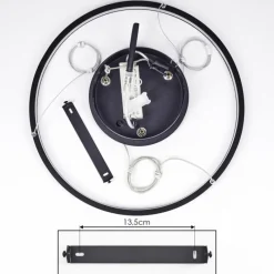 hofstein Suspension Calcium LED Noir, 1 lumière