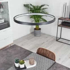 hofstein Suspension Calcium LED Noir, 1 lumière