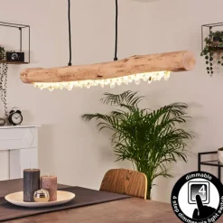 Lampes Vintages & Rétros-hofstein Suspension Calumet LED Brun, Noir, 1 lumière