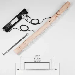 Lampes Vintages & Rétros-hofstein Suspension Calumet LED Brun, Noir, 1 lumière