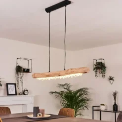 Lampes Vintages & Rétros-hofstein Suspension Calumet LED Brun, Noir, 1 lumière