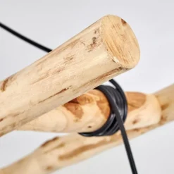 Lampes Vintages & Rétros-hofstein Suspension Canazei Bois clair, Noir, 4 lumières