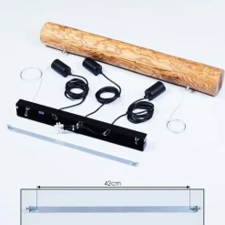 Luminaires Scandinaves-hofstein Suspension Canedo Brun, 3 lumières